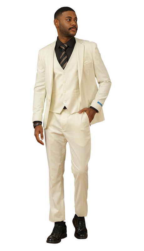 Sean Alexander Mens Suit M282SK-14-IVORY